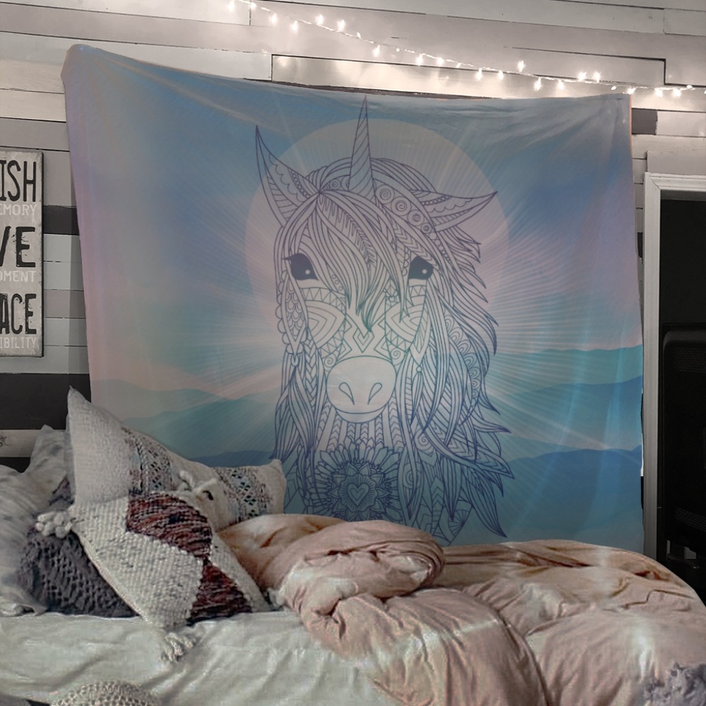 Rainbow Unicorn Tapestry Wall Hanging Meditation